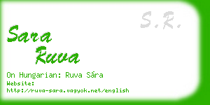 sara ruva business card